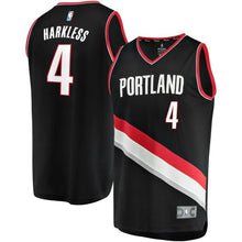 Load image into Gallery viewer, 4 - Maurice Harkless Black Portland Trail Blazers Fast Break Team Color Player Jersey - Icon Edition - Black