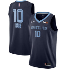 Load image into Gallery viewer, 10 - Men&#39;s Nike Ivan Rabb Memphis Grizzlies Swingman Sponsor Patch Jersey – Icon Edition - Navy