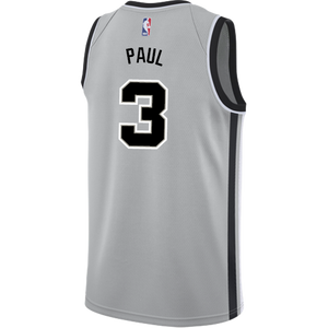 3 - Paul San Antonio Spurs Men's Nike 2018-19 Statement Edition Swingman Personalized Jersey  - Grey