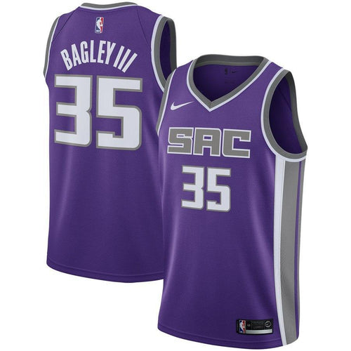 35 - Men's Nike Marvin Bagley III Purple Sacramento Kings Swingman Jersey