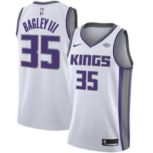 35 - Men's Nike Marvin Bagley III White Sacramento Kings Swingman Sponsor Patch Jersey - Association Edition