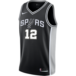 12 - Aldridge San Antonio Spurs Men's Nike Custom Personalized Icon Swingman Jersey - Black