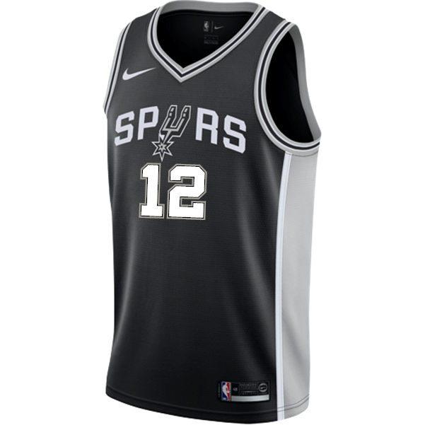 12 - Aldridge San Antonio Spurs Men's Nike Custom Personalized Icon Swingman Jersey - Black