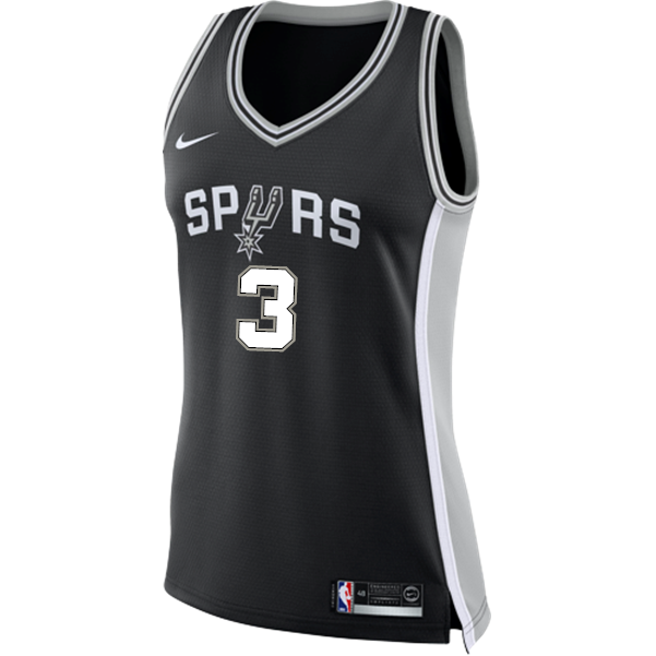 3 - Paul San Antonio Spurs Women's Nike Custom Personalized Icon Swingman Jersey - Black