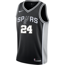 Load image into Gallery viewer, 24 - Hilliard San Antonio Spurs Men&#39;s Nike Custom Personalized Icon Swingman Jersey - Black