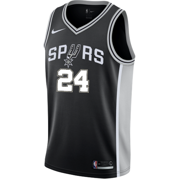 24 - Hilliard San Antonio Spurs Men's Nike Custom Personalized Icon Swingman Jersey - Black
