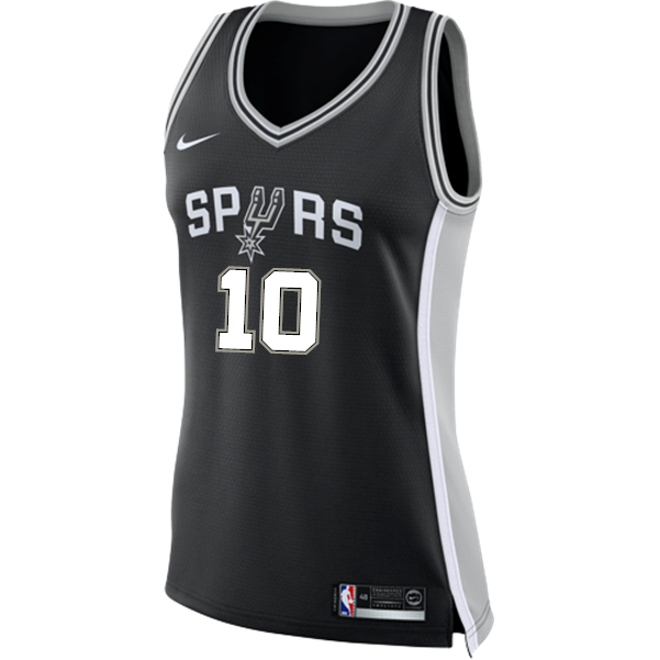 10 - Metu San Antonio Spurs Women's Nike Custom Personalized Icon Swingman Jersey - Black