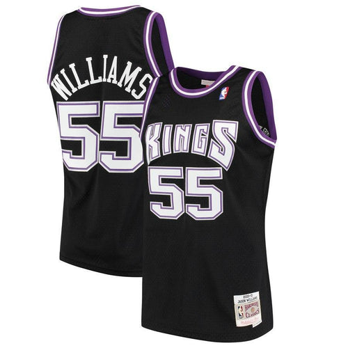 55 - Men's Mitchell & Ness Jason Williams Black Sacramento Kings 2000-01 Hardwood Classics Swingman Jersey