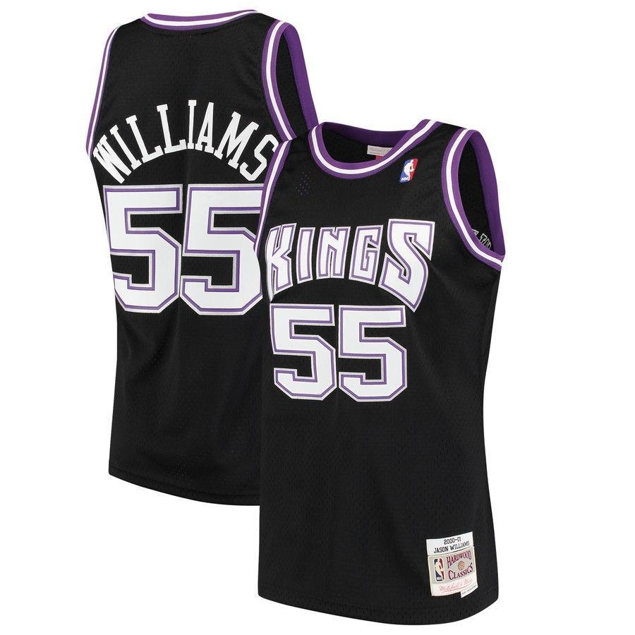 55 - Men's Mitchell & Ness Jason Williams Black Sacramento Kings 2000-01 Hardwood Classics Swingman Jersey