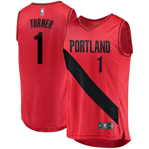 1 - Evan Turner Portland Trail Blazers Fast Break Player Jersey - Statement Edition - Red