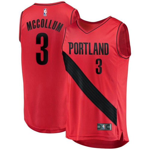 3 - C.J. McCollum Portland Trail Blazers Fast Break Player Jersey - Statement Edition - Red