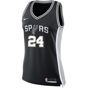 24 - Hilliard San Antonio Spurs Women's Nike Custom Personalized Icon Swingman Jersey - Black