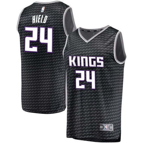 24 - Men's Fanatics Branded Buddy Hield Black Sacramento Kings Fast Break Jersey - Statement Edition