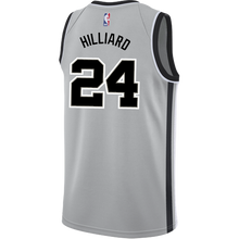 Load image into Gallery viewer, 24 - Hilliard San Antonio Spurs Men&#39;s Nike 2018-19 Statement Edition Swingman Personalized Jersey  - Grey