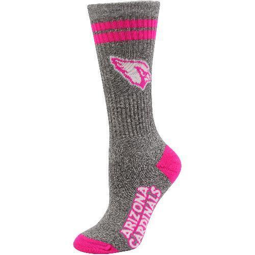 Arizona Cardinals Women's Marble Tall Socks - Gray/pink