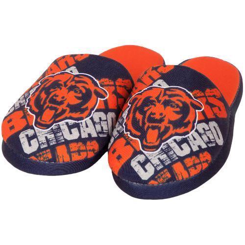 Men's Chicago Bears Navy Digital Print Slippers
