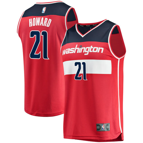 21 - Men's Fanatics Branded Dwight Howard Red Washington Wizards Fast Break Replica Jersey – Icon Edition-Red