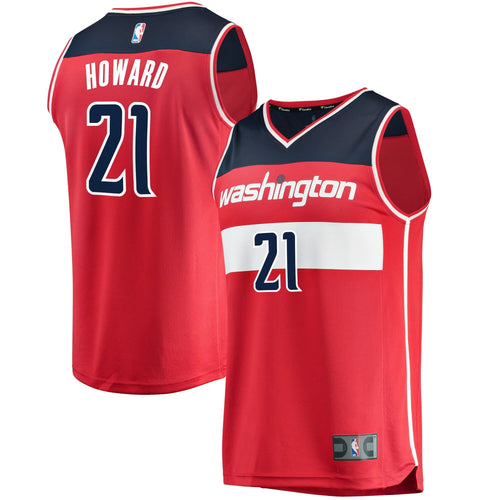 21 - Youth Fanatics Branded Dwight Howard Red Washington Wizards Fast Break Replica Jersey - Icon Edition- Red