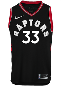 33 - Raptors Adult Swingman Statement Jersey - Gasol - Black