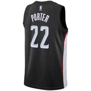 22 - Men's Nike Otto Porter Black Washington Wizards City Edition Swingman Jersey - Black