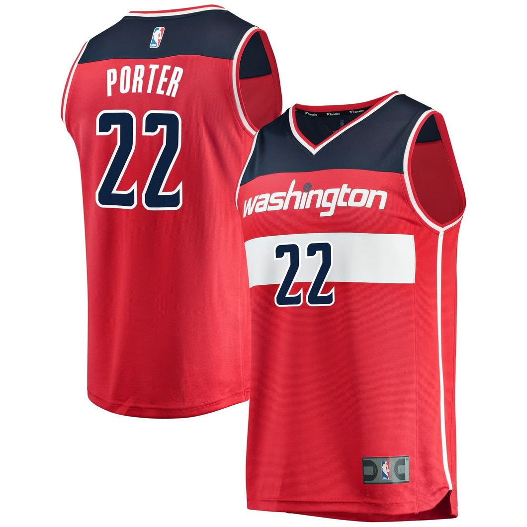 22 -Youth Fanatics Branded Otto Porter Red Washington Wizards Fast Break Player Jersey - Icon Edition -Red