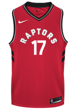 Load image into Gallery viewer, 17 - Raptors Men&#39;s Swingman Icon Mandarin Jersey - Lin - Red