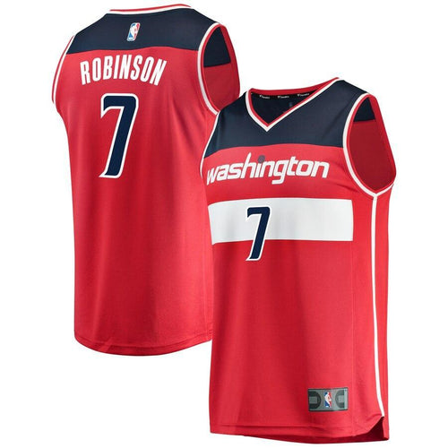 07 - Youth Fanatics Branded Devin Robinson Red Washington Wizards Fast Break Player Jersey - Icon Edition - Red