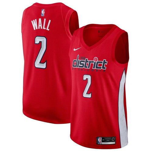 02 - Youth Nike John Wall Red Washington Wizards 2018/19 Swingman Jersey – Earned Edition - Red