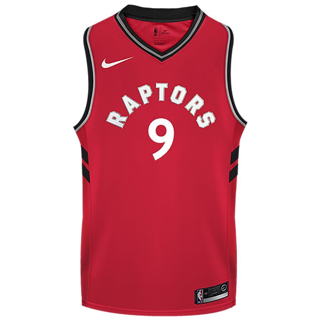 09 - Raptors Adult Swingman Icon Jersey - Ibaka - Red