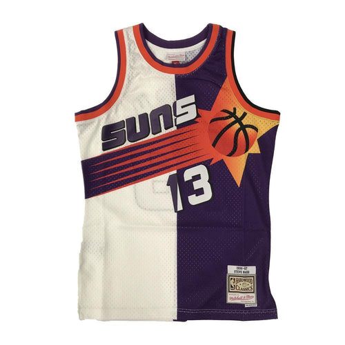 13 - Nba Phoenix Suns Steve Nash Mitchell & Ness Split Retro Swingman Jersey - White
