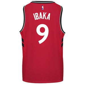 09 - Raptors Adult Swingman Icon Jersey - Ibaka - Red