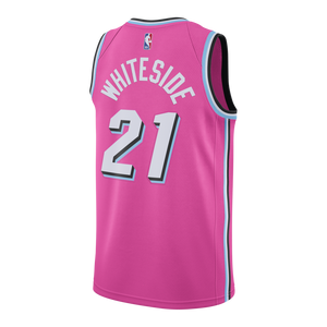 21 - Hassan Whiteside Nike Sunset Vice Swingman Jersey - Pink