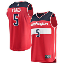 Load image into Gallery viewer, 05 - Men&#39;s Fanatics Branded Bobby Portis Red Washington Wizards Fast Break Replica Jersey – Icon Edition - Red