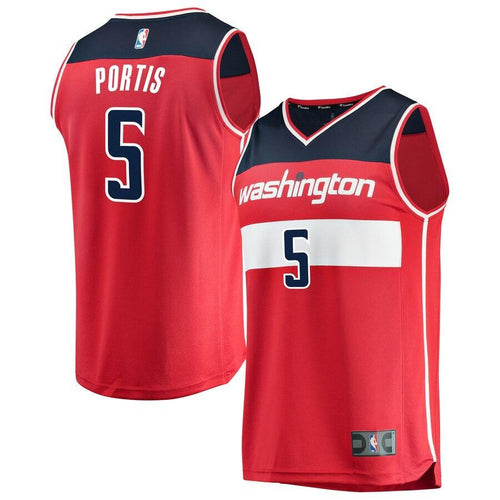 05 - Men's Fanatics Branded Bobby Portis Red Washington Wizards Fast Break Replica Jersey – Icon Edition - Red