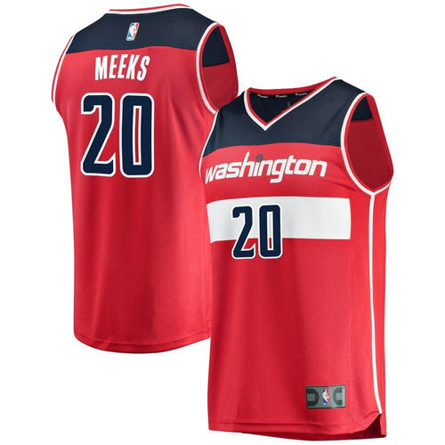 20 - Youth Fanatics Branded Jodie Meeks Red Washington Wizards Fast Break Player Jersey - Icon Edition - Red