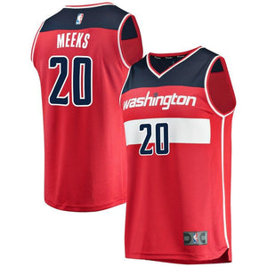 20 - Youth Fanatics Branded Jodie Meeks Red Washington Wizards Fast Break Player Jersey - Icon Edition - Red