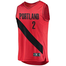 Load image into Gallery viewer, 2 - Branded Wade Baldwin IV Portland Trail Blazers Fast Break Jersey – Statement Edition - Red
