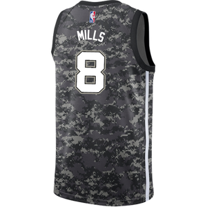 8 - Mills San Antonio Spurs Men's Nike 2018-19 City Edition Swingman Personalized Jersey - Navy