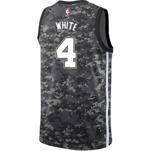 4 - White San Antonio Spurs Men's Nike 2018-19 City Edition Swingman Personalized Jersey - Navy