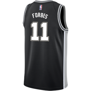 11 - Forbes San Antonio Spurs Men's Nike Custom Personalized Icon Swingman Jersey - Black