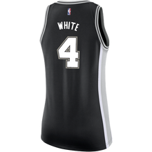 Load image into Gallery viewer, 4 - White San Antonio Spurs Women&#39;s Nike Custom Personalized Icon Swingman Jersey - Black