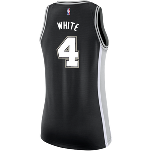 4 - White San Antonio Spurs Women's Nike Custom Personalized Icon Swingman Jersey - Black