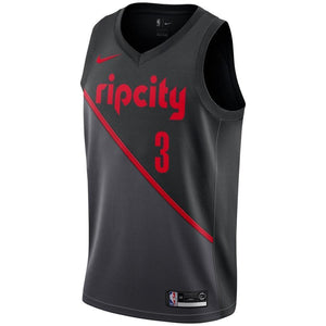 3- C.J. McCollum Portland Trail Blazers City Edition Swingman Jersey - Black