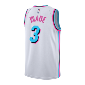 03 - Dwyane Wade Nike Miami Heat Vice Uniform City Edition Swingman Jersey - White