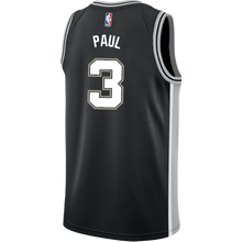 Load image into Gallery viewer, 3 - Paul San Antonio Spurs Men&#39;s Nike Custom Personalized Icon Swingman Jersey - Black