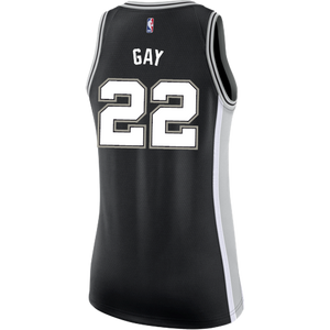 22 - Gay San Antonio Spurs Women's Nike Custom Personalized Icon Swingman Jersey - Black