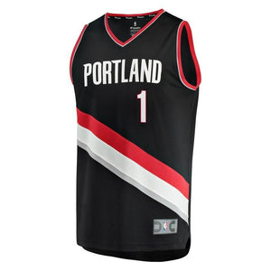 1 - Evan Turner Portland Trail Blazers Fast Break Player Jersey - Icon Edition - Black