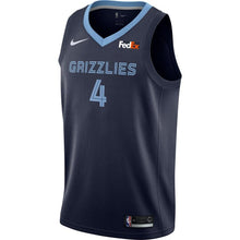 Load image into Gallery viewer, 4 - Men&#39;s Nike Tyler Harvey Memphis Grizzlies Swingman Sponsor Patch Jersey – Icon Edition - Navy