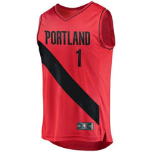 Load image into Gallery viewer, 1 - Evan Turner Portland Trail Blazers Fast Break Player Jersey - Statement Edition - Red