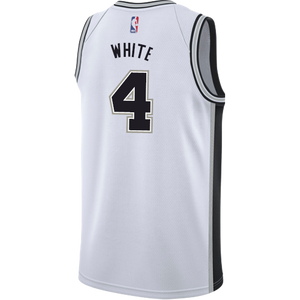 4 - White San Antonio Spurs Men's Nike Custom Personalized Icon Swingman Jersey - White